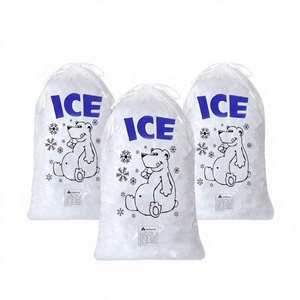 Manufacturer Customized Logo 2kg 5kg 10kg Transparent Disposable Plastic Bag Ice Cubes Sealer Packaging Gravure Printing <b>Freezer</b> - Product Image 2