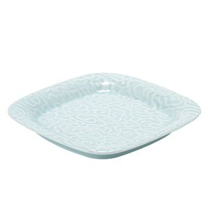 จานผลไม้เซรามิคทรงสี่เหลี่ยม ลายเมฆมงคล สำหรับห้องน้ำชา - Product Image 5