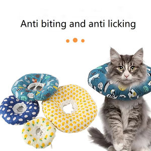 Shengchaoyi Pet Cartoon Elegante Nylon Perro Donut Recuperación Collar Anti-Lamer Morder Rascado Cono Vergüenza Isabelina Almohada - Product Image 3