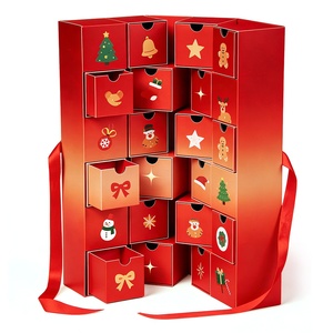 Calendario de Adviento Navideño 2026, Caja de Calendario Plegable de 24 Días, Reutilizable, Hecha a Mano, con Cinta Decorativa - Product Image 3