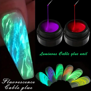 Gel UV/LED fluorescente de 8 colores para <span class=keywords><strong>uñas</strong></span>, efecto telaraña, que brilla <span class=keywords><strong>en</strong></span> la oscuridad, para arte de <span class=keywords><strong>uñas</strong></span>, proveedor OEM, venta al por mayor - Product Image 4