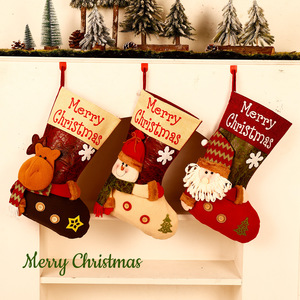 <b>Large</b> <b>Santa</b> Claus stockings, Christmas stocking gift bags, children's gift bags, autumn and winter decoration supplies - Product Image 1