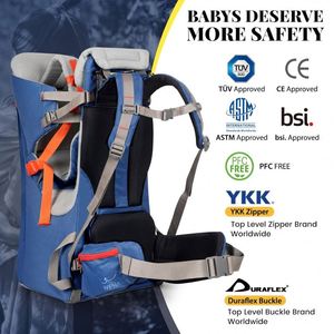Muestra gratuita: Mochila portabebés con marco metálico y certificado EN 13209, portabebés plegable y para bebés - Product Image 3