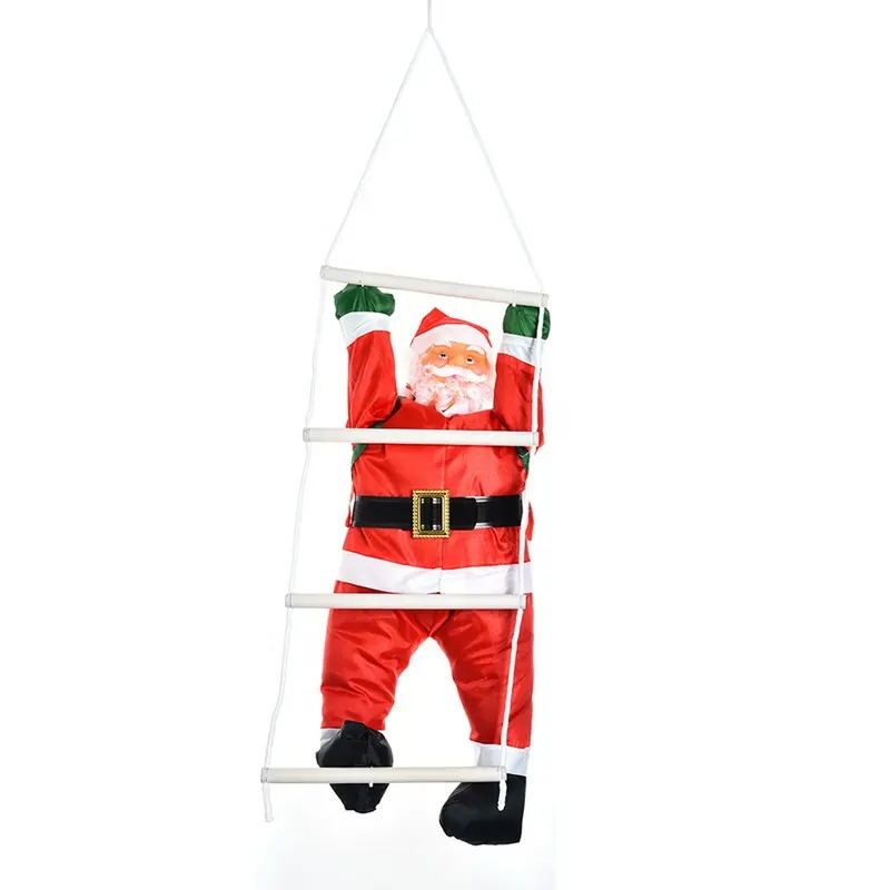 New xmas home decoration 50cm christmas Santa Claus climbing ladder and rope