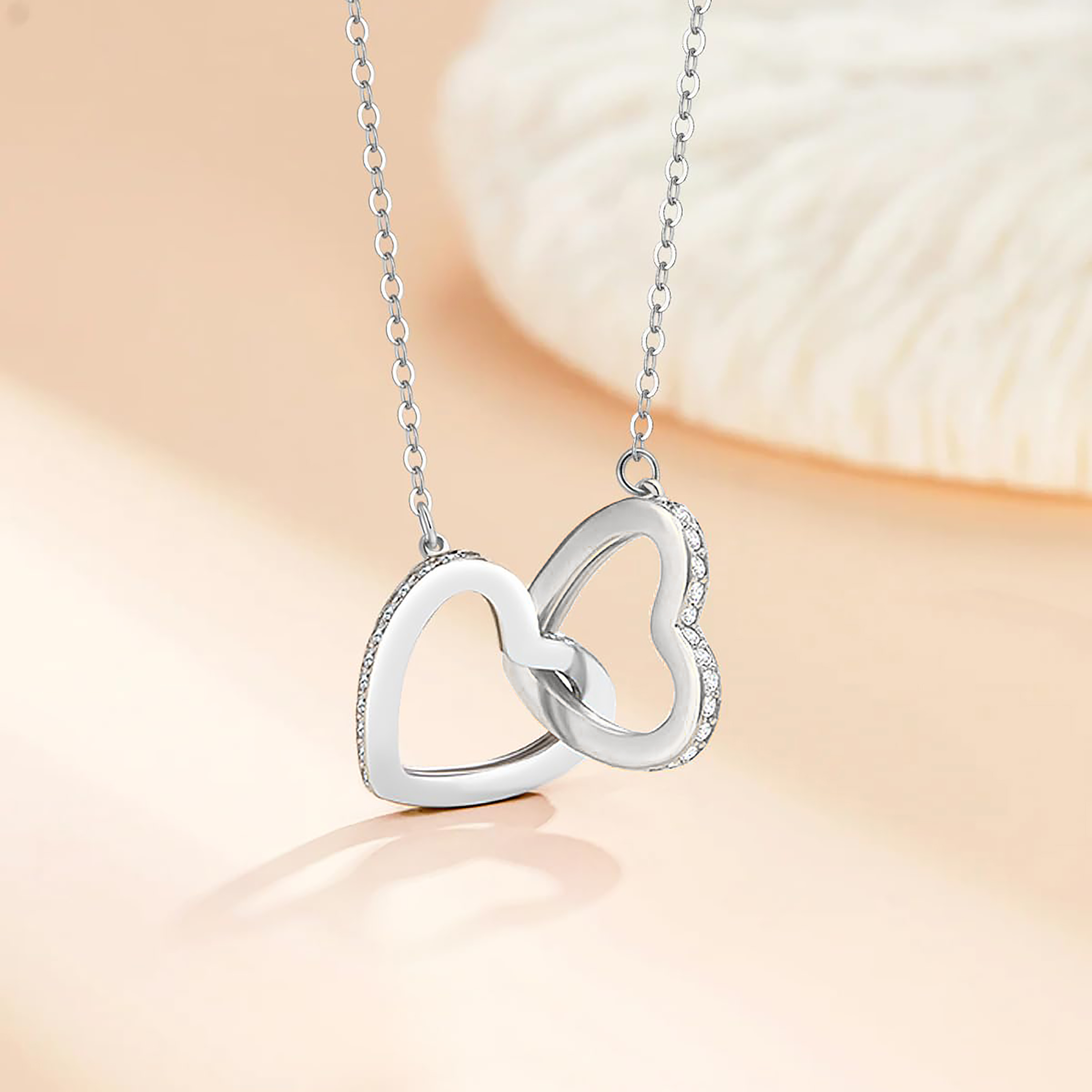 Silver Double Heart Necklace