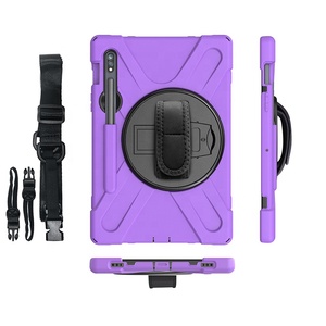 3 in 1 cinghia della mano della spalla del Silicone del PC per la linguetta <span class=keywords><strong>S7</strong></span> della galassia di Samsung più il supporto girante a 12.4 pollici della cassa T970 T975 - Product Image 1