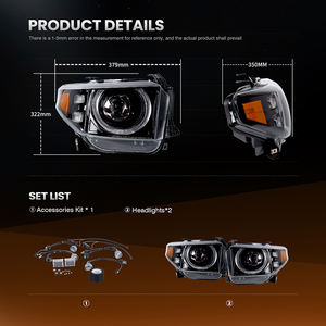 Dot Bi ไฟหน้า LED สำหรับ2014-<span class=keywords><strong>2021</strong></span>, อุปกรณ์เสริมสำหรับรถกระบะโตโยต้าทุนดราไฟหน้ารถบรรทุกประกอบไฟหน้าพร้อมโหมดแสง6โหมด - Product Image 6