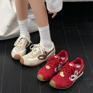 Zapatillas Deportivas de Mujer Primavera-Verano 2026, Estilo Forrest Gump, Año del Caballo, Ligeras, Transpirables, de Cuero Genuino, Casuales - Product Image 6