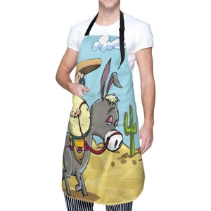 Pocket <b>Apron</b> 100% Cotton Cooking <b>Apron</b> for Women Men Pockets Anti-UV Breathable Knitted Fabric Wheat Bread Design <b>Kitchen</b> <b>Apron</b> - Product Image 4