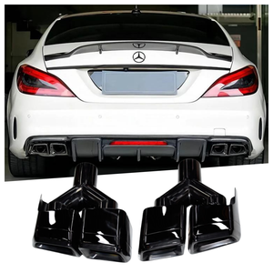 DEX Embouts d'Échappement pour <span class=keywords><strong>Mercedes</strong></span> Benz W212 W218 Classe <span class=keywords><strong>CLS</strong></span> Classe E, Amélioration vers Embout de Silencieux Carré Quad <span class=keywords><strong>AMG</strong></span> <span class=keywords><strong>63</strong></span>, Buse d'Échappement Sortie d'Échappement - Product Image 1