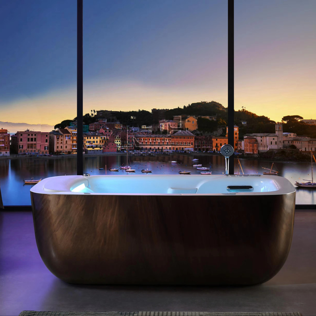 Mona Lisa Luxury Acrylic Whirlpool Bathtub with 1.5HP Massage Motor, 1HP Overflow Pump, Bouncing Shower Bluetooth Connectivity