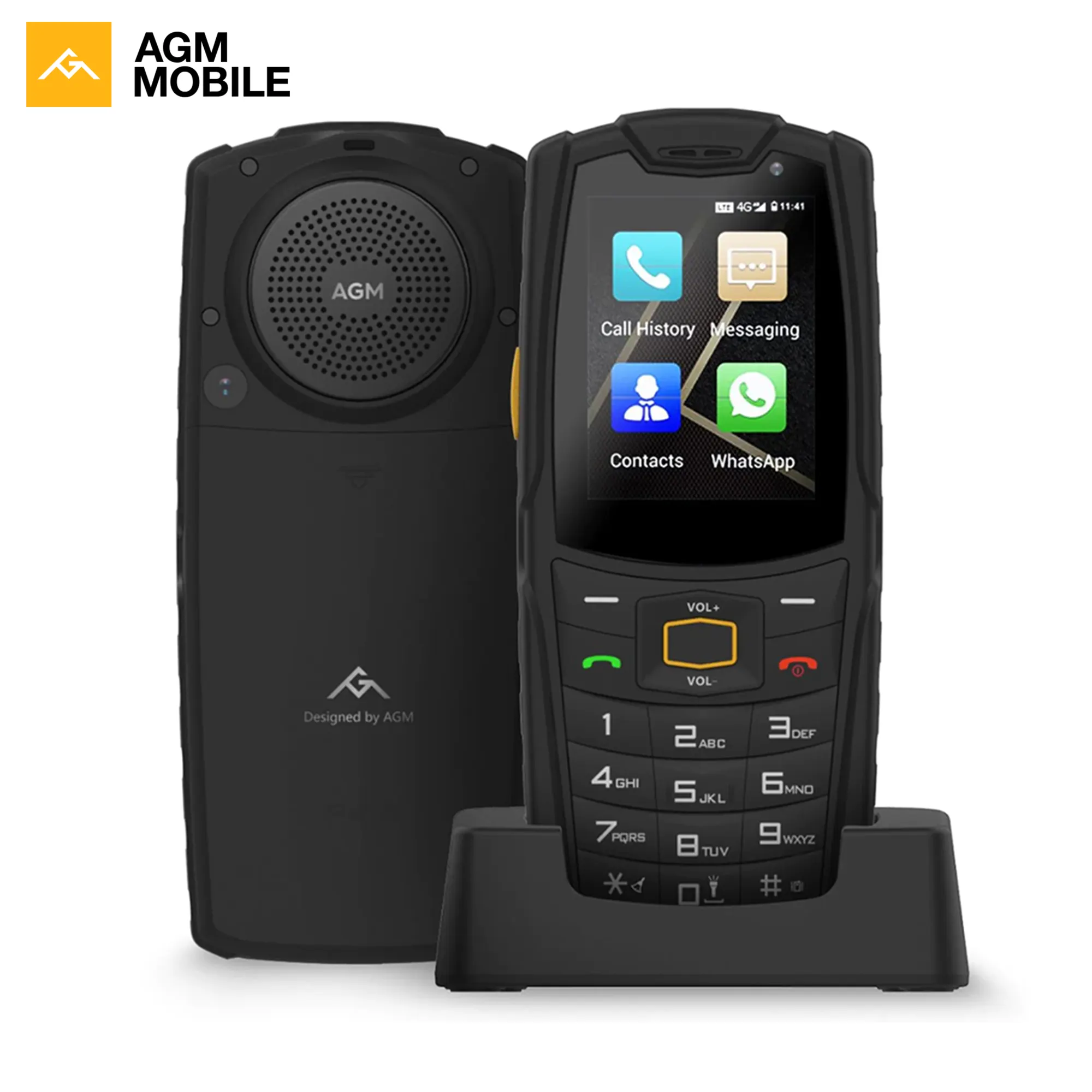 [RTS] AGM M7 ponsel keypad ponsel android, ponsel Bluetooth 4.2 baterai besar 4G LTE, keypad sentuh