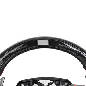 Volante LED de Fibra de Carbono con Cuero Semiperforado para Toyota Land Cruiser LC300 Prado Fortuner Hilux GR N70 Highlander - Product Image 6