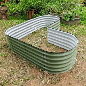 Jardinera Elevada en Forma de L de Acero Galvanizado de 17 Pulgadas de Alto para Uso Doméstico como Jardinera para Verduras y Flores - Product Image 5