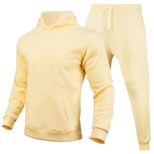 Ensemble de survêtement décontracté pour homme et femme, personnalisé, respirant, streetwear, automne, couleur unie, sweat-shirt à capuche en polaire, pantalon de survêtement, taille régulière - Product Image 3