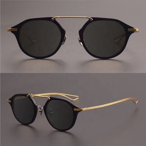 Gafas de Sol de titanio y acetato a la moda para hombre, gafas de sol de lujo de alta calidad con logotipo personalizado, gafas de sol de diseñador Unisex - Product Image 6