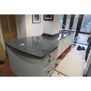 Piani di vanità della <span class=keywords><strong>cucina</strong></span> dei controsoffitti del granito della perla blu della pietra naturale domestica prefabbricata - Product Image 6