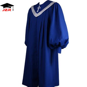 Túnica de Coro de Alta Calidad para Iglesia, Fabricante, Venta al por Mayor, OEM, Túnicas de Clero en Rojo, Negro y Azul - Product Image 4