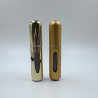 Remplissage inférieur 8ml 5ml Mini bouteilles de parfum rechargeables Bouteille de pulvérisation d'atomiseur de parfum en aluminium de taille de voyage