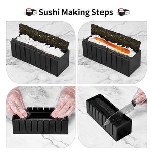 Zogift <strong>Sushi</strong> Mould DIY <strong>Sushi</strong> Maker Kitchen Gadget Onigiri Nori <strong>Sushi</strong> Roll Tool 10-Piece Set Plastic Food &amp; Beverage Accessories - Product Image 3