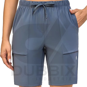 Pantalones cortos Cargo para mujer, pantalones cortos deportivos, 100% algodón, logotipo personalizable, pegatina, diseño de patrón de Color, pantalones cortos para mujer - Product Image 1