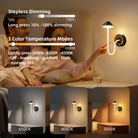 Lampe de table LED RVB sans fil à détecteur de mouvement magnétique, rechargeable par USB, pour décoration nordique intelligente de la maison, réglable et personnalisable pour chevet