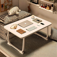 Petite table de lit pliable pour dortoirs étudiants, support pour ordinateur portable, lecture d'ordinateur, lecture de livres, bureau pour livres illustrés