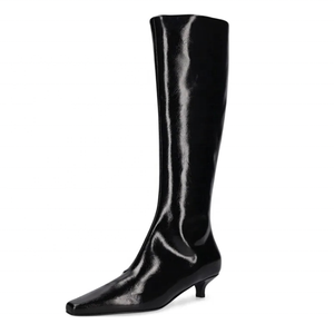 Handmade Winter Western Wide Fit Women's Knee High <b>Boots</b> Big Size 46 Low Heels Pointed Toe Side Zipper Long Booties - Product Image 4