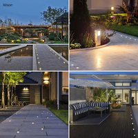 Lumière LED souterraine extérieure pour terrasse de jardin, étanche IP67, 1W, pour marches, allées, aménagement paysager, sécurité, décorative, parc, en acier inoxydable