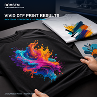 Imprimante DTF automatique DOMSEM nouvelle génération à double tête 12'' et 24'' avec têtes d'impression Epson F1080 pour T-shirts/vêtements, avec secoueur de poudre autonome