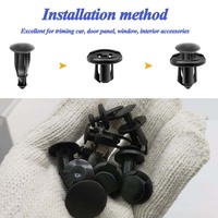 240 pièces Clips de pare-chocs Clips de retenue de voiture en plastique Auto Push Pin Clips d'aile de voiture voiture riveté attaches décoratives ensemble