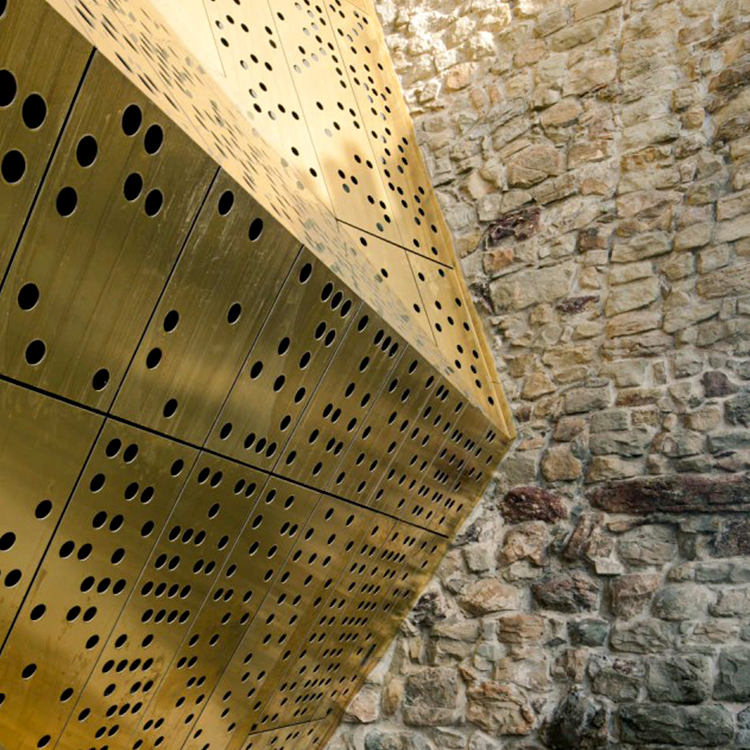 OEM наружная облицовка стен, декоративная алюминиевая перфорированная фасадная панель