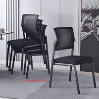 Chaise de conférence rembourrée empilable pour salle de réunion, chaise de bureau empilable pour salle de formation, vente en gros