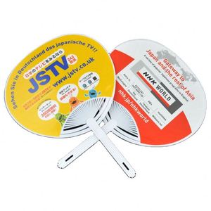 Éventail publicitaire personnalisé en plastique imprimé, prix usine, couleur intégrale, cadeau d'entreprise sur mesure de Shenzhen - Product Image 2