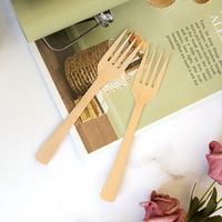 Fourchettes romaines en bois jetables 160 mm en bouleau biodégradables écologiques pour fêtes, vente en gros, logo personnalisé, directement de l'usine