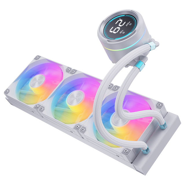 SNOWMAN 360MM ARGB AIO Liquid Cooling System CPU Water Cooler with Aluminum Radiator for Gaming PCs for Desktop Use