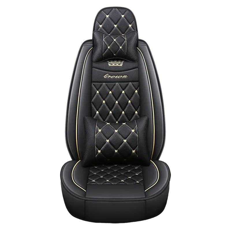 High Quality Pu Leather Car Seat Cover Wear-resistant Artificial Leather and Breathable Fabric Universal Cushion 5-seater Car S