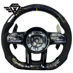 Volant <span class=keywords><strong>sport</strong></span> en cuir et carbone véritable forgé pour Mercedes-Benz 809 W223 W212 Classe C E, modèles à assembler - Product Image 1