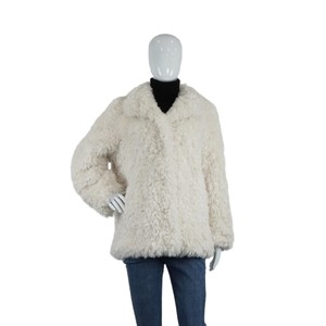Cloud-Hug per <span class=keywords><strong>Cappotto</strong></span> Antivento in Finta Lana Stampata, Texture Morbida e Riccia, <span class=keywords><strong>Collo</strong></span> Oversize, Elegante e Caldo <span class=keywords><strong>Senza</strong></span> Volume Inutile - Product Image 4