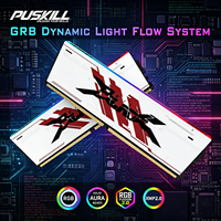 Memoria RAM para PC PUSKILL DDR4 RGB con Disipador de Calor, 8GB 16GB 32GB 3200/3600MHz XMP 2.0, Módulo de Memoria para Juegos