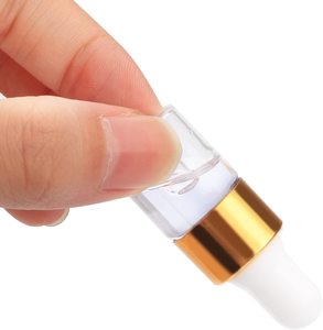 Nhỏ mỹ phẩm chứa chất lỏng <span class=keywords><strong>1ml</strong></span> 2ml 3ml 5ml rõ ràng lọ thủy tinh vàng Pipette Mini Tinh dầu chăm sóc da huyết thanh Thuốc nhỏ mắt - Product Image 2