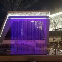 Cascade artificielle, rideau d'eau à circulation d'eau intelligente, décoration de jardin extérieur