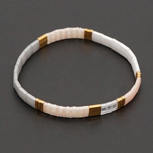 Go2boho Pulsera Miyuki para hombre joyería elástica con cuentas de Tila bohemia - Product Image 6