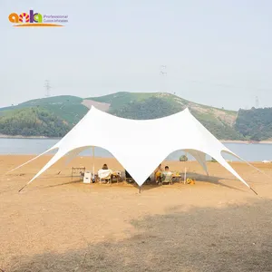 Tenda regang tahan air luar ruangan, tenda festival kegiatan pernikahan kanopi besar kerai matahari