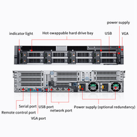 خادم ديل باور إيدج R730 2U للتركيب على الرف مع معالج إنتل زيون E5 V4 وذاكرة DDR4 لخوادم قواعد البيانات والمحاكاة الافتراضية متوفر في المخزون