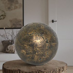 Lua Em Forma Natural Antique Gold Copper Cor Estátua Decoração Do Escritório para Resina Home Tabletop <span class=keywords><strong>Decor</strong></span> Decoração Do Banheiro Luxo - Product Image 3