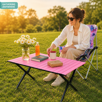 Table pliante portable à pieds croisés en acier au carbone pour la maison, les pique-niques, le camping, le dessin en extérieur et les étudiants