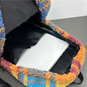 कॉलेज के छात्रों के लिए कस्टम प्लग बड़ी क्षमता स्कूल बैकपैक कॉलेज लड़कियों के भेड़ के बच्चे के लिए चेक किए गए - Product Image 3