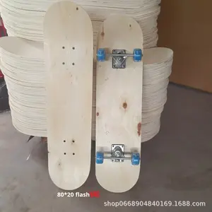 <span class=keywords><strong>Skateboard</strong></span> Dipinto a Mano per Bambini, Disegno Graffiti Fai-da-Te, Tavola in Legno d'Acero a 7 Strati, Robusta, Colore Originale, Superficie Vuota per Allenamento - Product Image 4