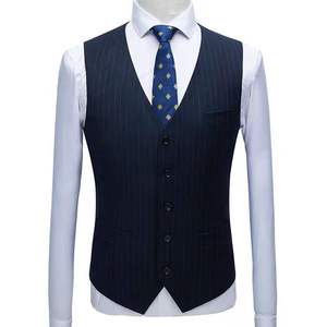 Costumes d'affaires pour hommes sur mesure en gros, costumes de cérémonie, smoking de marié, velours anti-froissement, fermeture éclair - Product Image 2